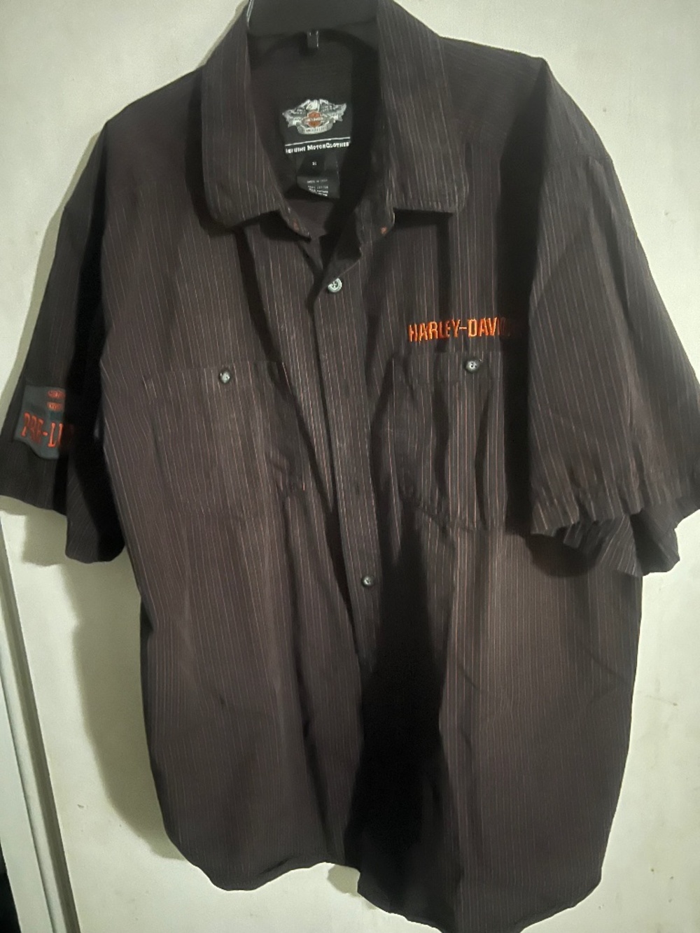 Harley Davidson Button Front Shirt , Size XL